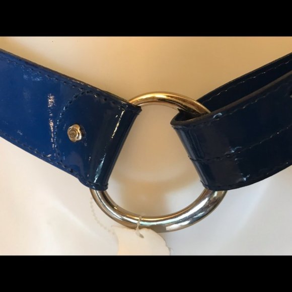 NEW Olsen Leather Blue Patent Belt main image 4